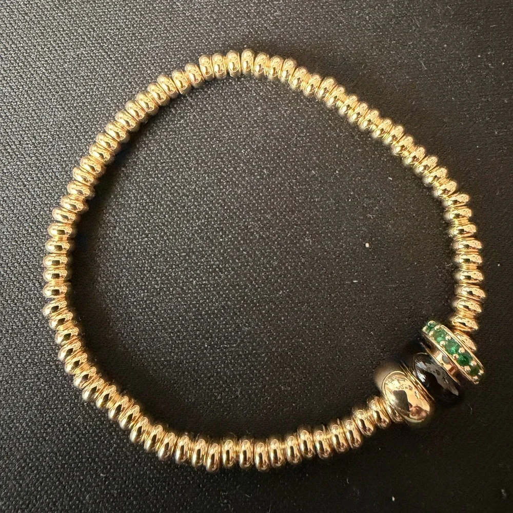 Roxanne Assoulin Gold Bracelet with Red, Black, and Turquoise Accents - Picture 2 of 5